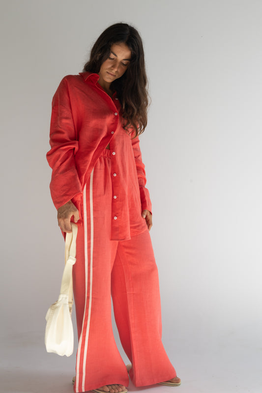 Linen Pant - Watermelon