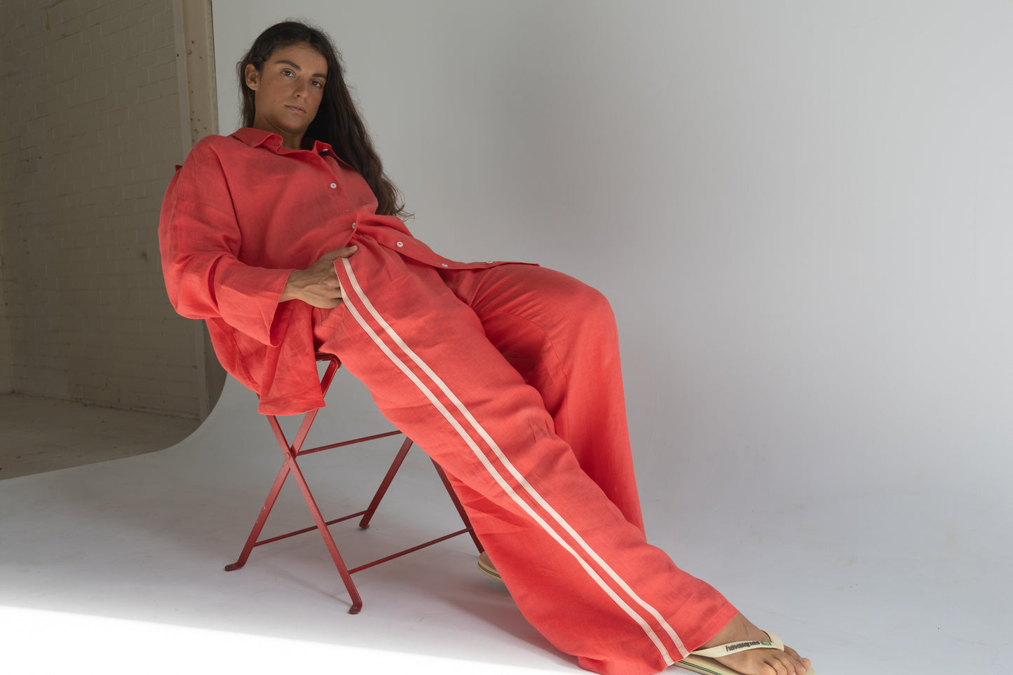 Linen Pant - Watermelon