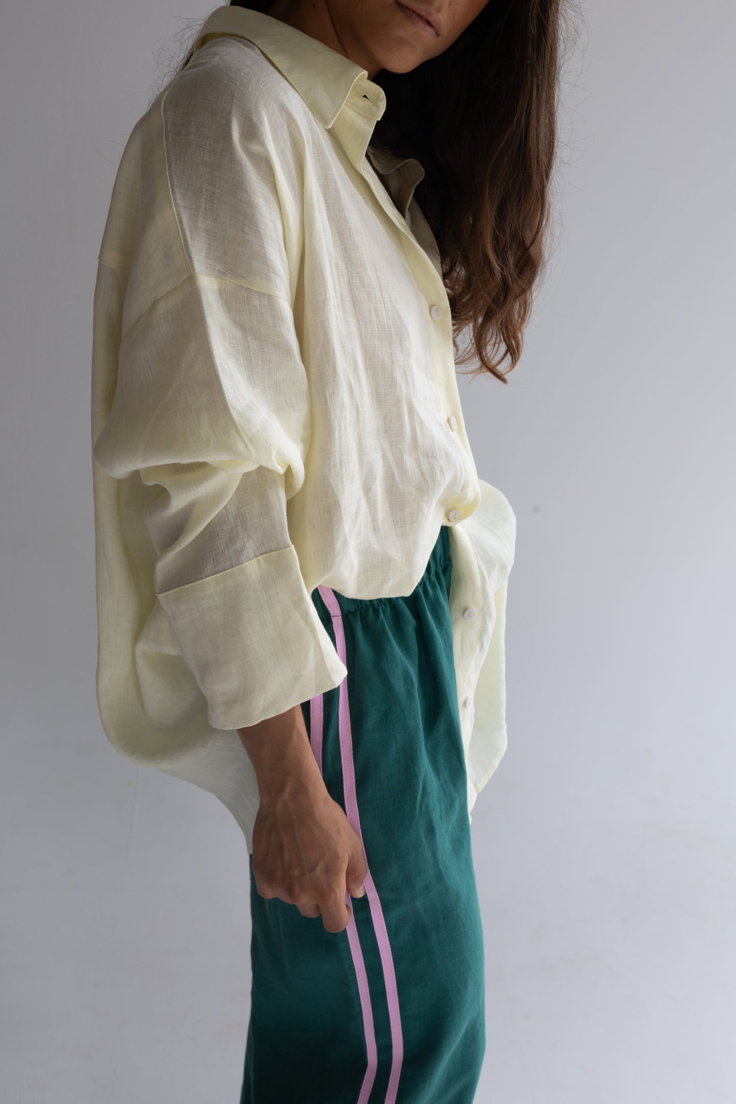 Linen Pant - Forest Green