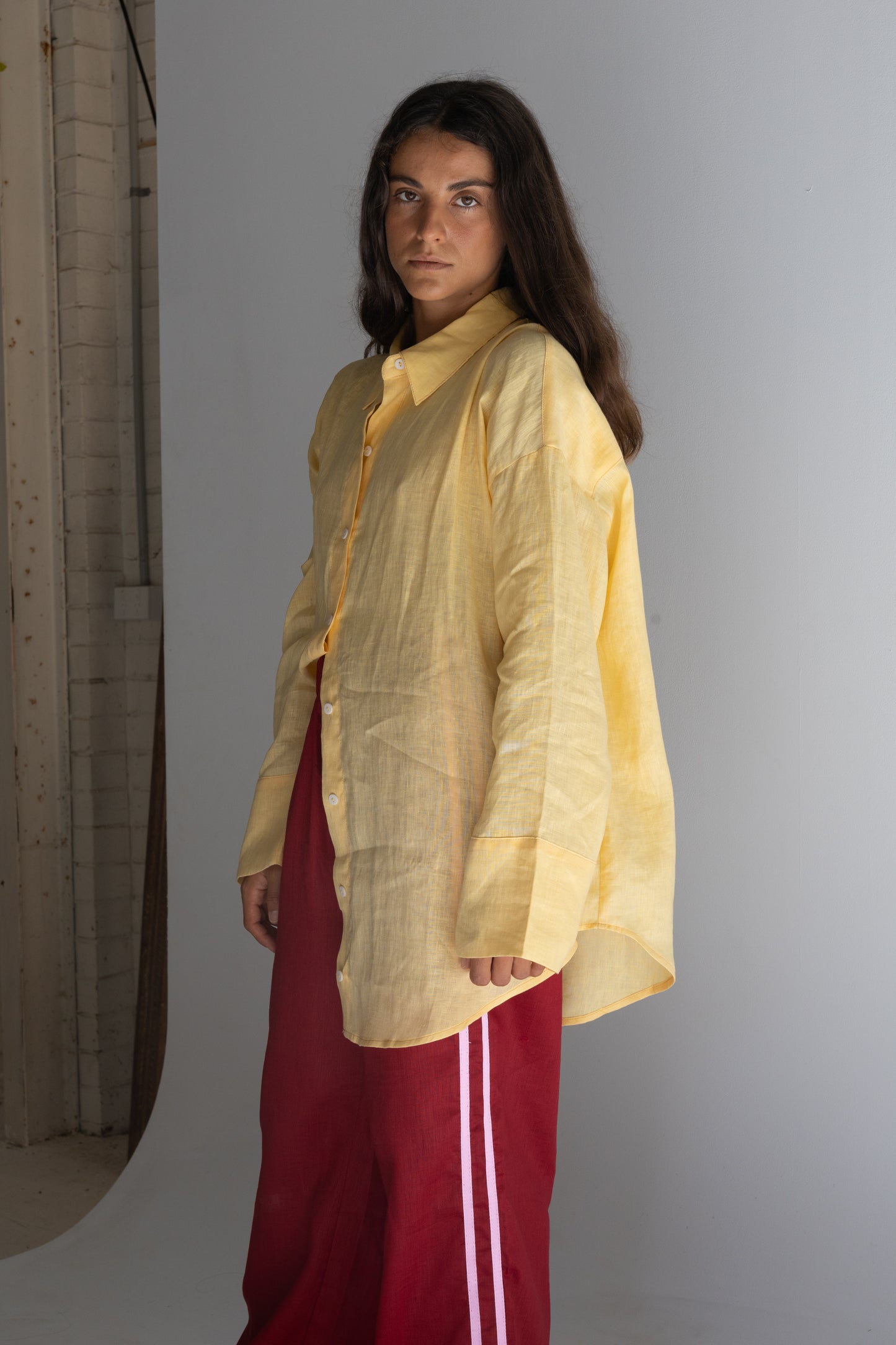 Linen Oversized Shirt - Butter