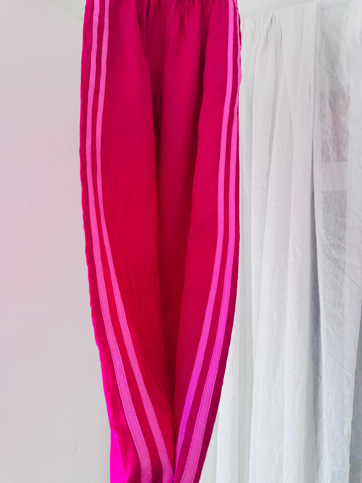 Linen Pant - Hot Pink