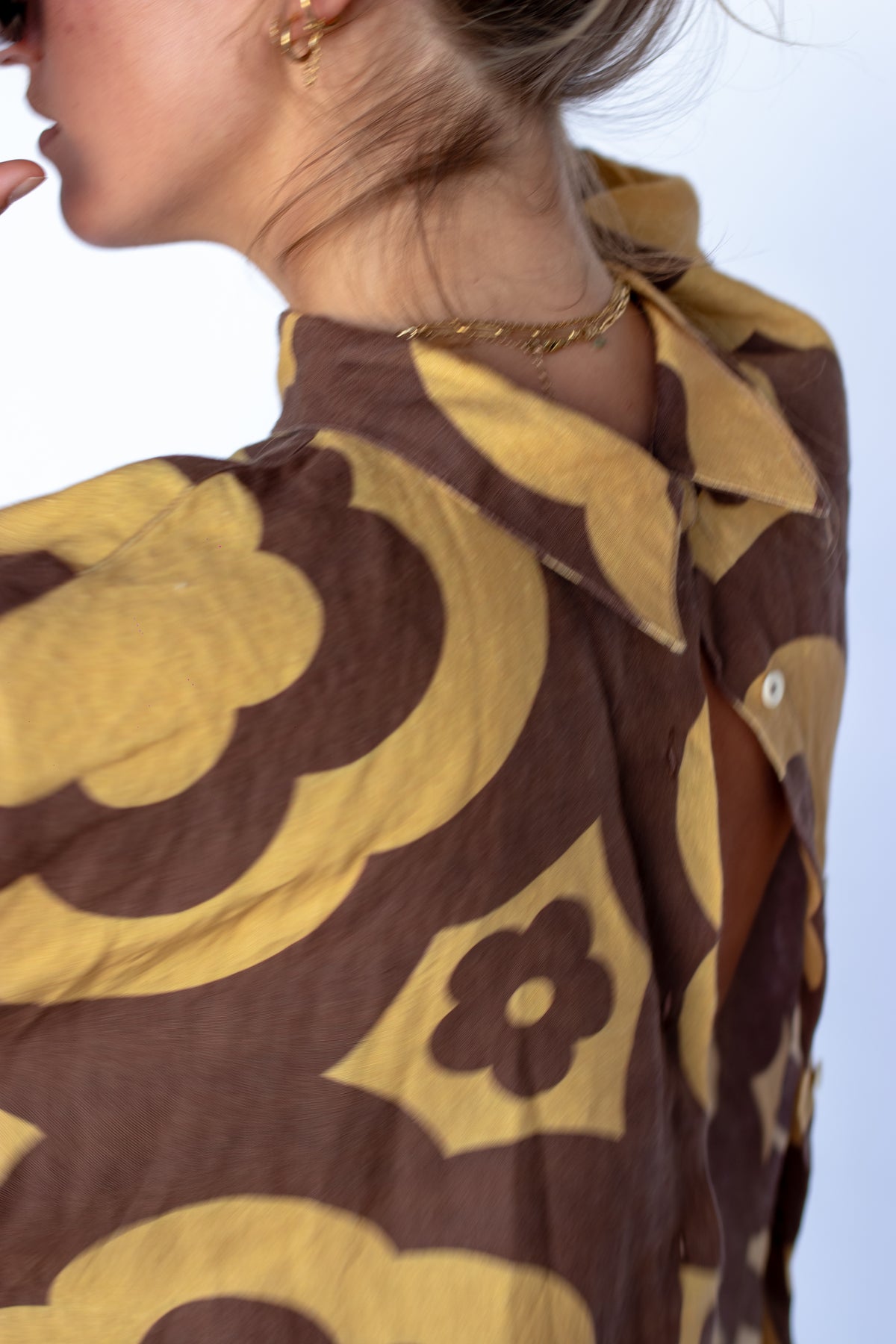 100% Linen Oversized Shirt - Bloomin Groover Plow Surf Co Collab