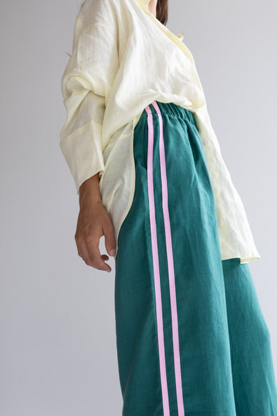 Linen Pant - Bottle Green