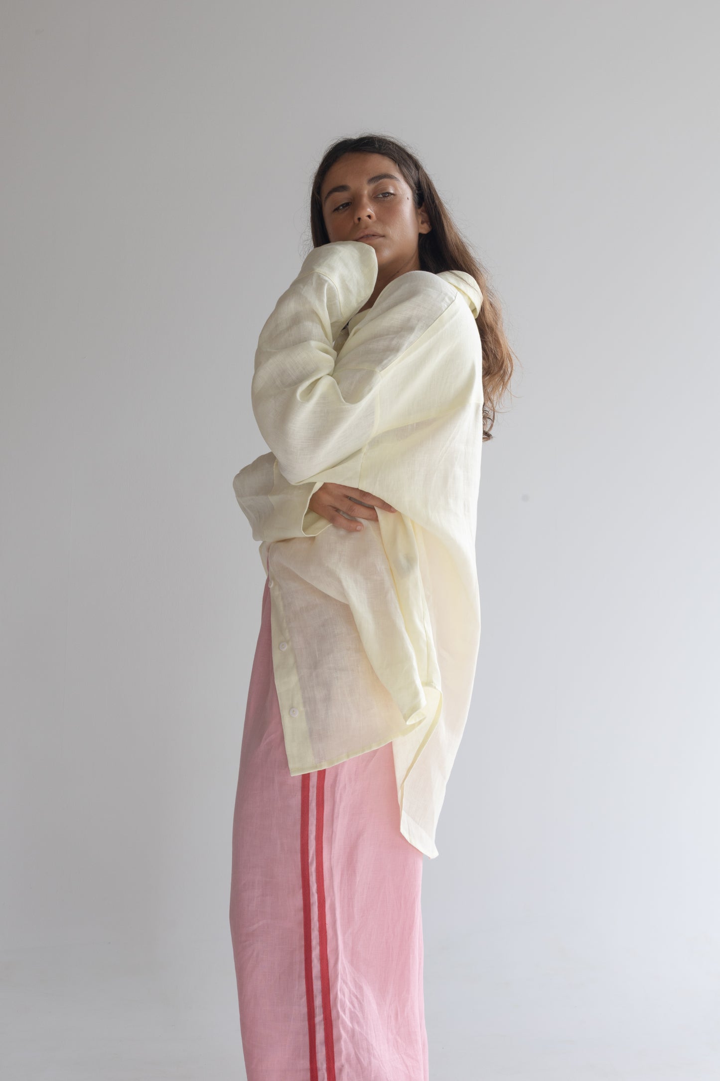 Linen Pant - Blush Pink