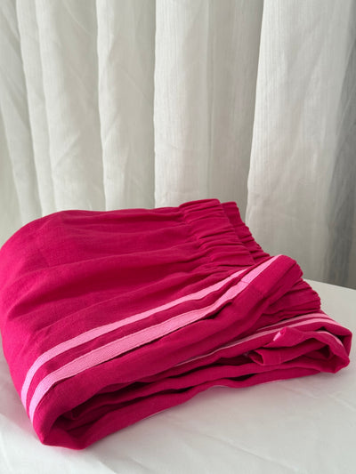Linen Pant - Hot Pink