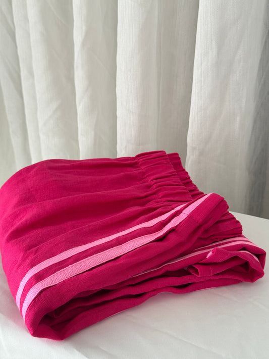 Linen Pant - Hot Pink