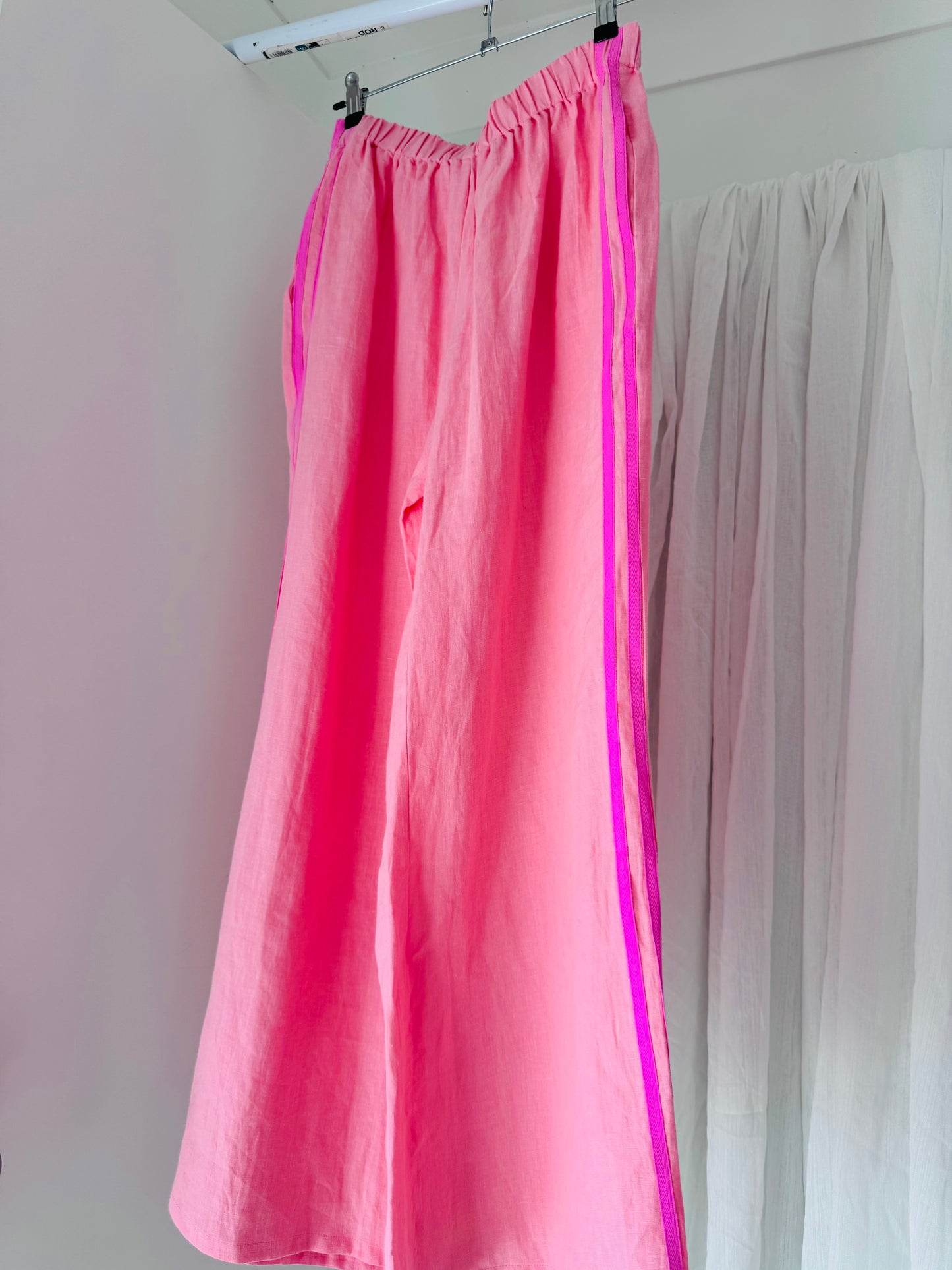 Linen Pant - Coral Pink