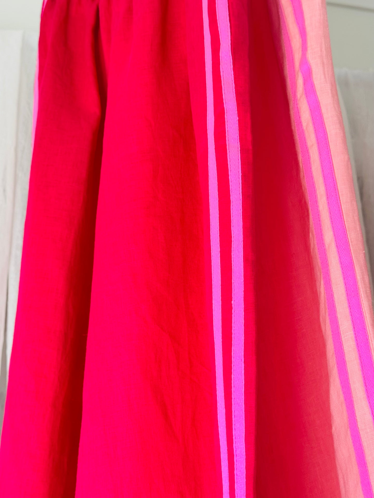Linen Pant - Watermelon (Bright Pink Stripe)