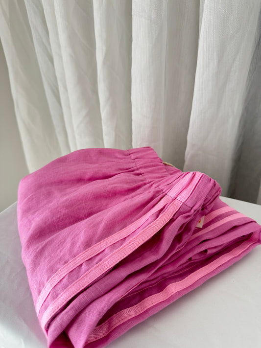 Linen Pant - Magenta