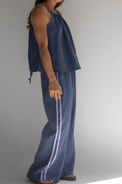 Linen Pant - Navy