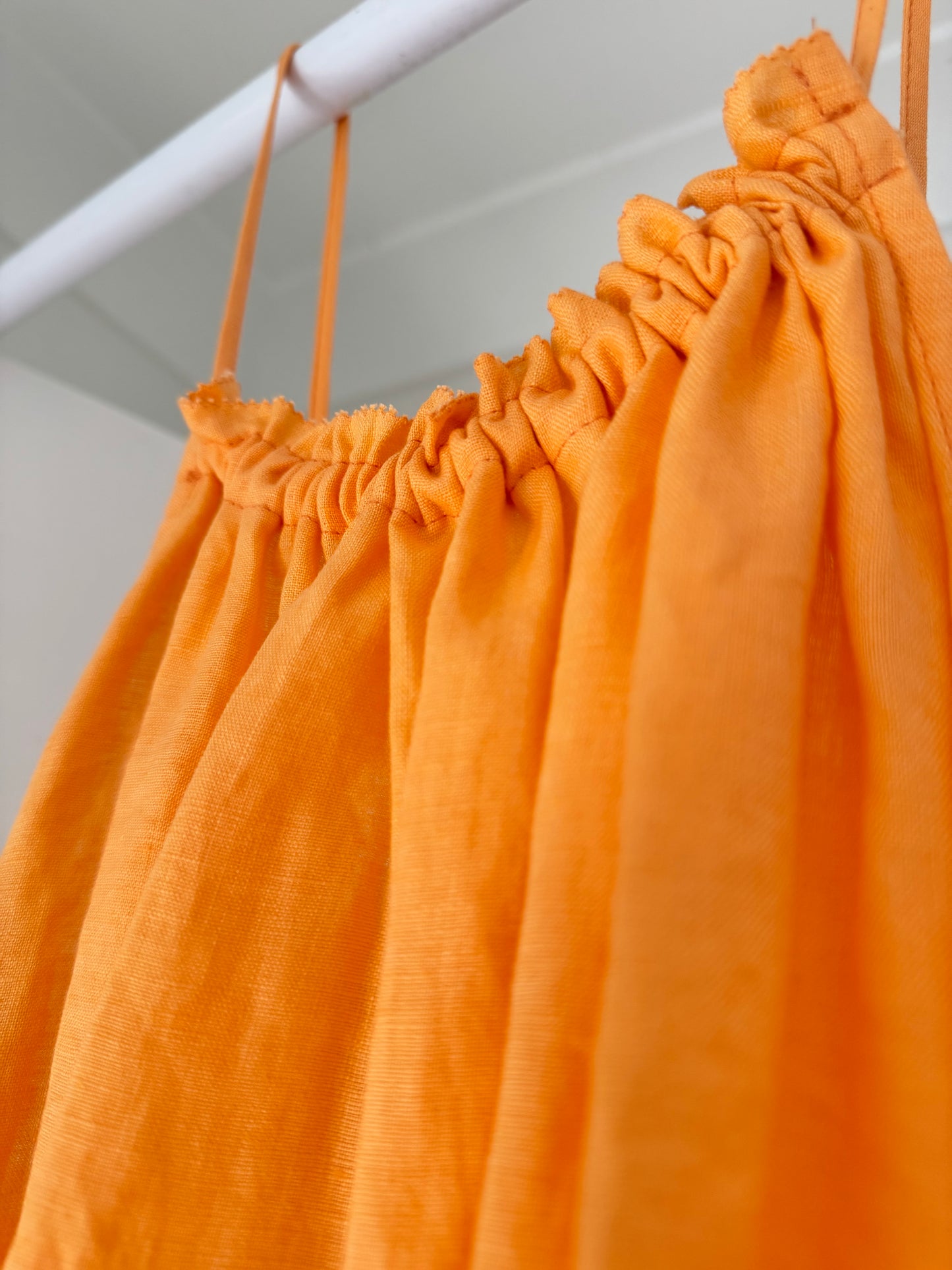 Linen Maxi Dress - Peach