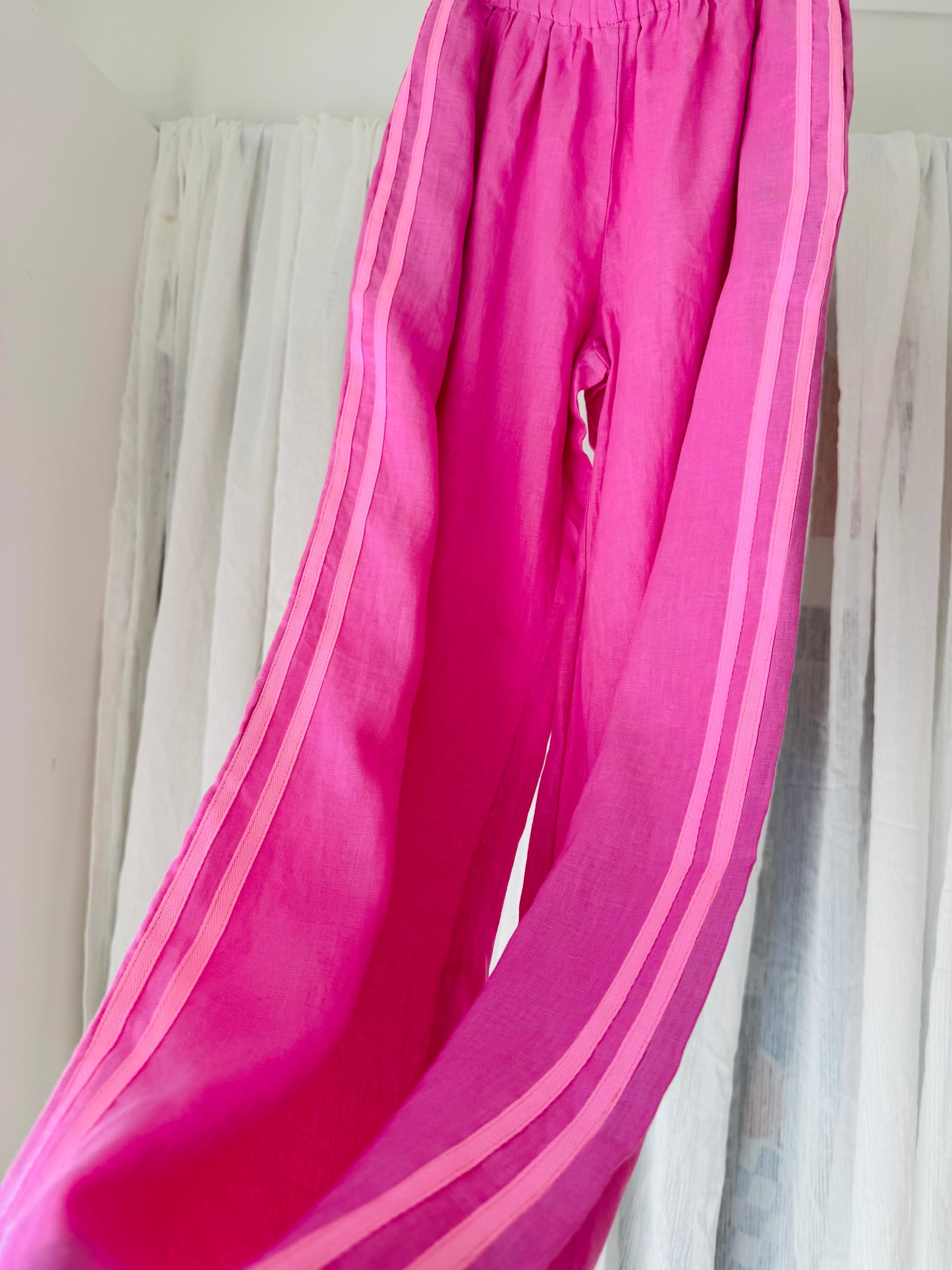 Linen Pant - Magenta