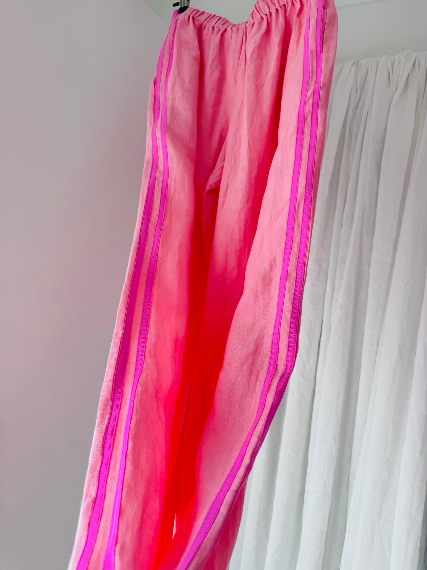 Linen Pant - Coral Pink