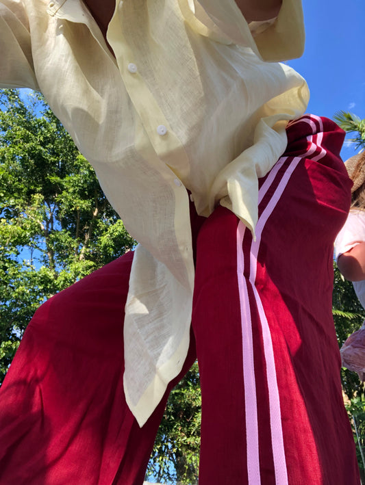 Locolinen Pant - Burgundy