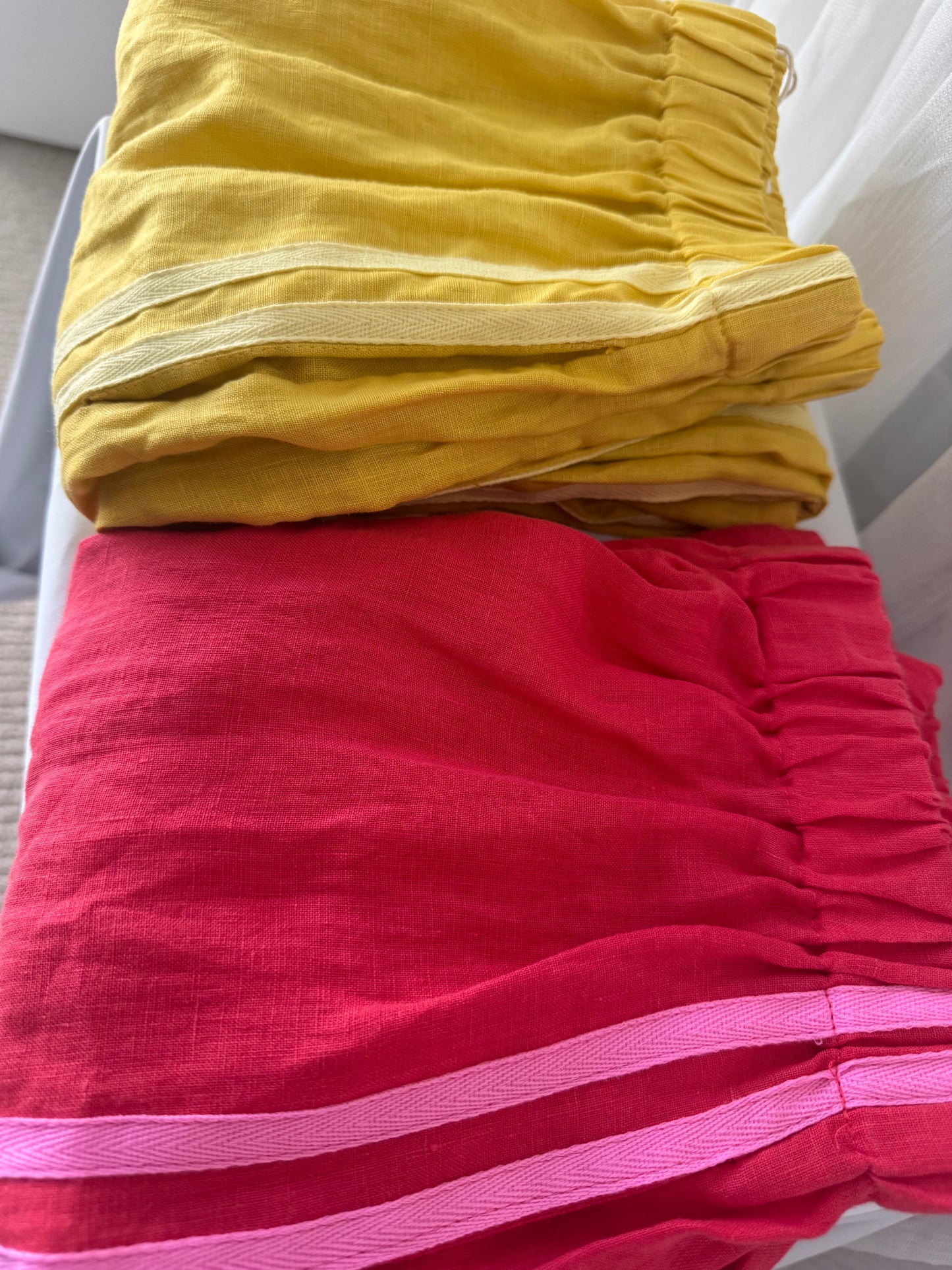 Linen Pant - Watermelon (Bright Pink Stripe)