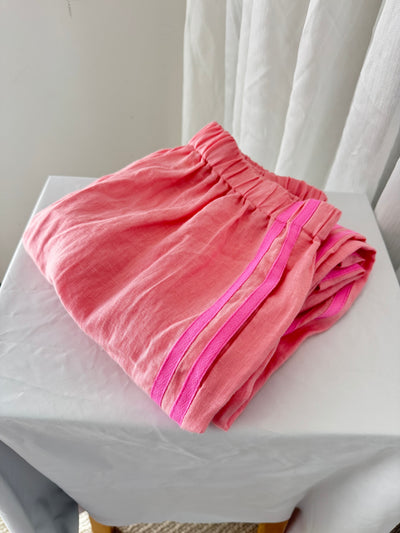 Linen Pant - Coral Pink