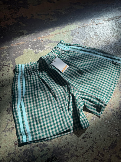 Linen Short - Green Check Short
