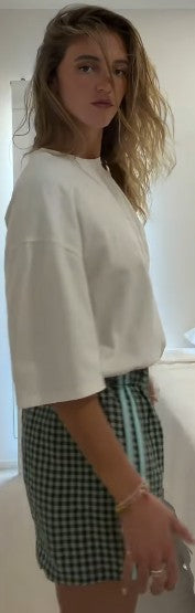 [WHOLESALE] Linen Short - Green Check Short