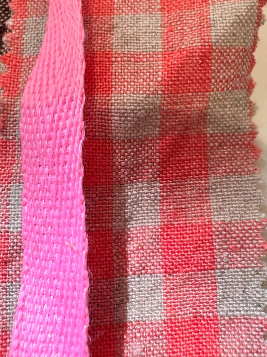 [WHOLESALE] Linen Short - Peach Check (Pink Stripe)
