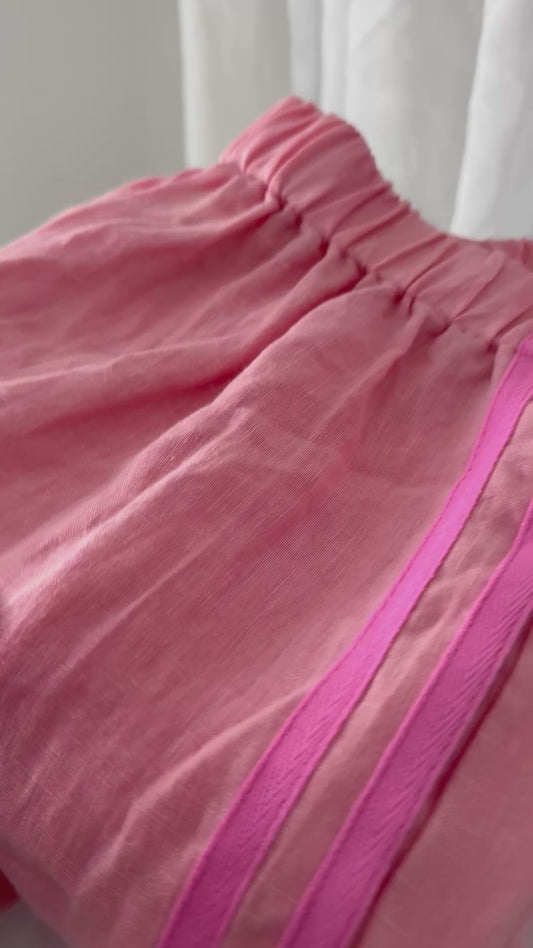 Linen Pant - Coral Pink