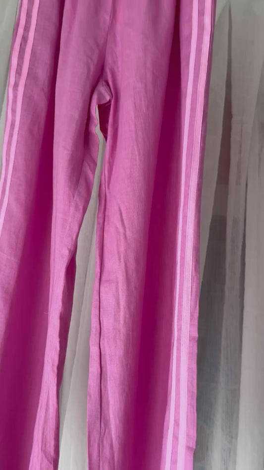 Linen Pant - Magenta